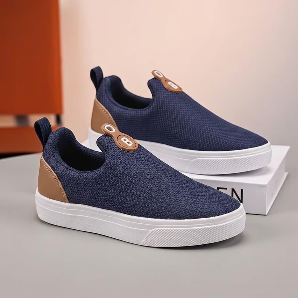 Tênis Infantil Escolar Menino e Menina Calce Fácil Slip On Elástico Confortável