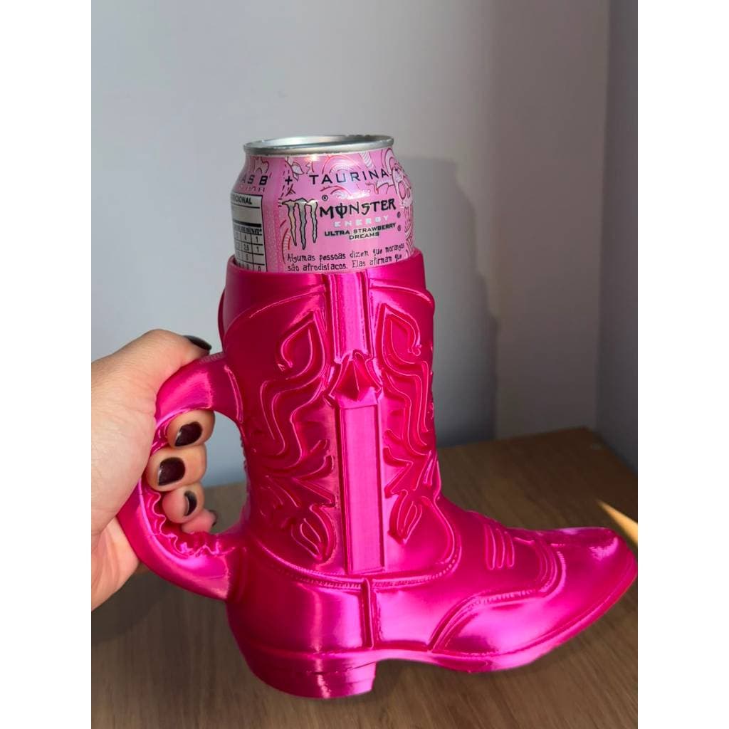 Suporte de Lata Energetico Country Bota Peão Evento Rodeio