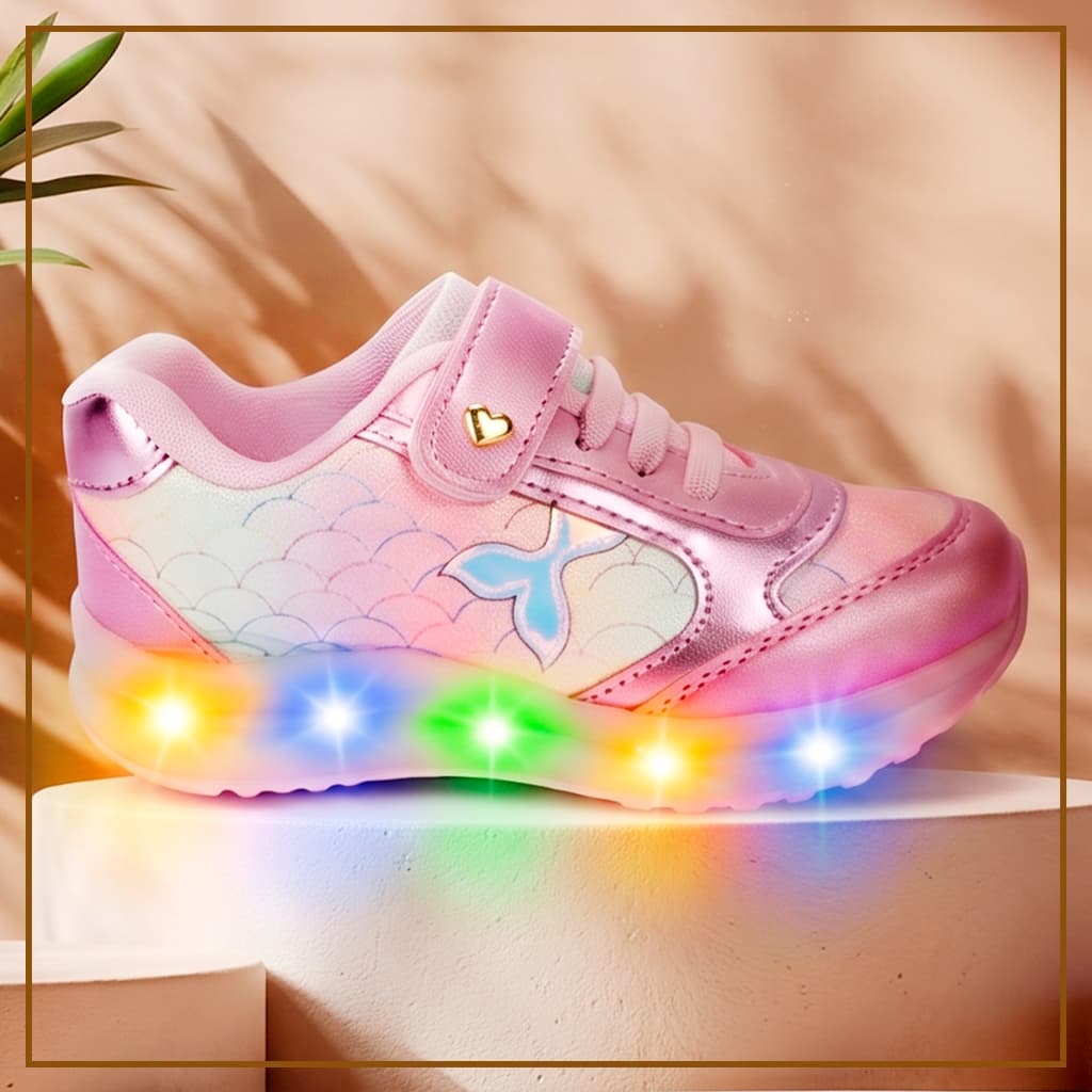 Tenis Infantil Menina Led Tenis Infantil Feminino Tenis Menina Luz Sereia