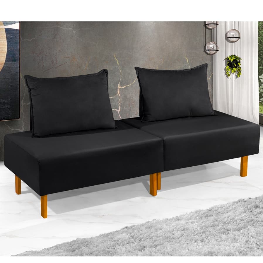 Cama Dobrável Com Encosto Removível Sofá Portátil Retrátil Módulo 2 em 1 - Pronta Entrega