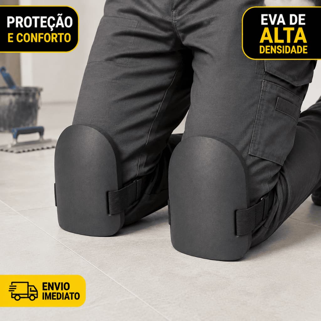Kit 3 Par De Joelheira Civil EVA Ajustável Para Trabalho De Proteção