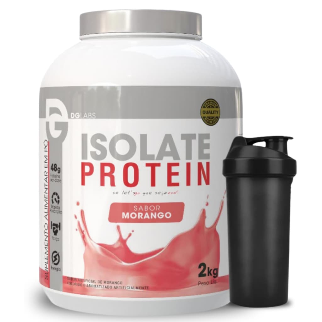 Kit Isolate Protein 2kg + Coqueteleira - Whey Isolado - DG Labs