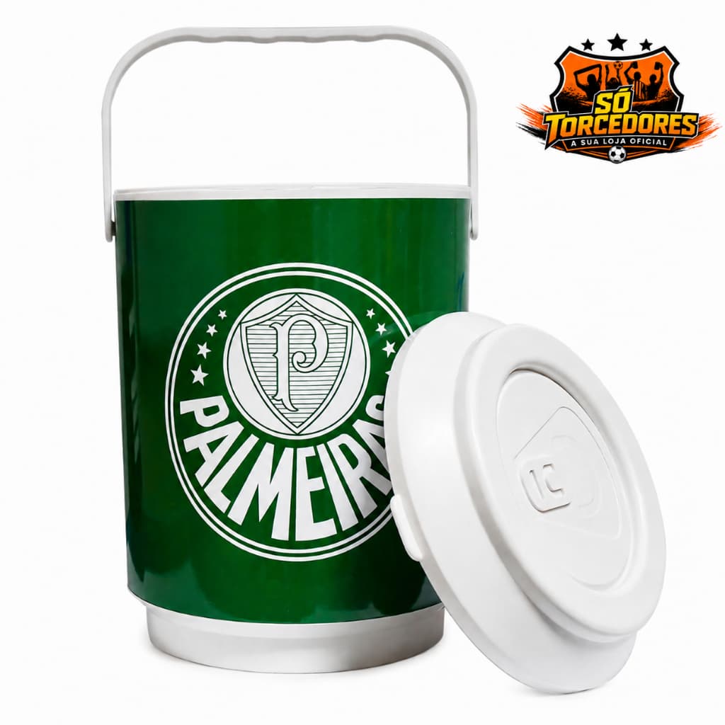 Cooler Palmeiras Oficial 10 Latas Térmico Portátil Mantém Gelado Praia Churrasco Futebol