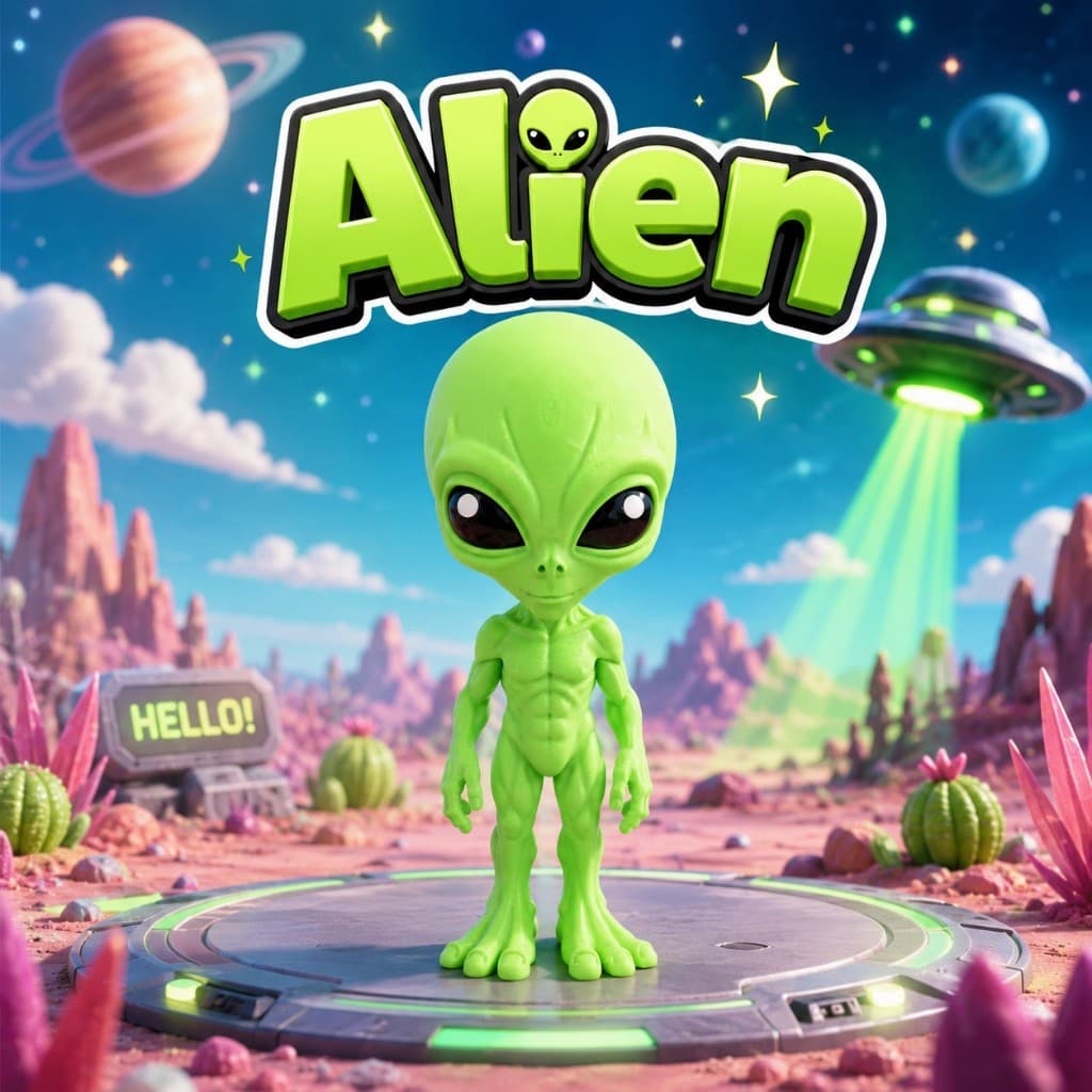 Boneco Alien Colecionável Infantil Colorido - Brinquedo Miniatura ET para Crianças, Decoração e Presente LANÇAMENTO