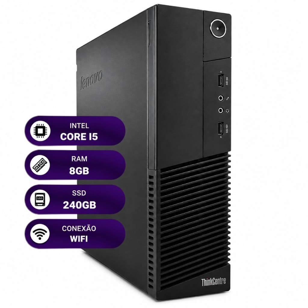 Cpu Lenovo M93p Intel Core I5 8gb Ssd 240gb Wifi Office