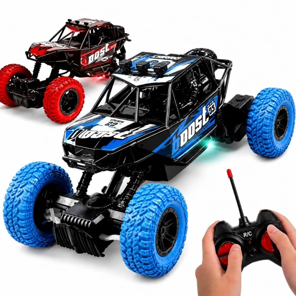 Carrinho de Controle Remoto RC Super Carro infantil 7 Funções Luz Led Alta Velocidade Varias Cores