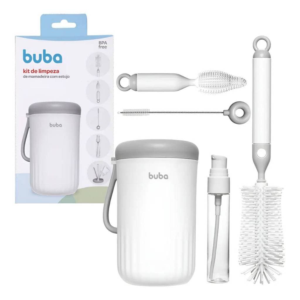 Kit Portátil Para Limpeza De Mamadeira 5 Em 1 Escova - Buba