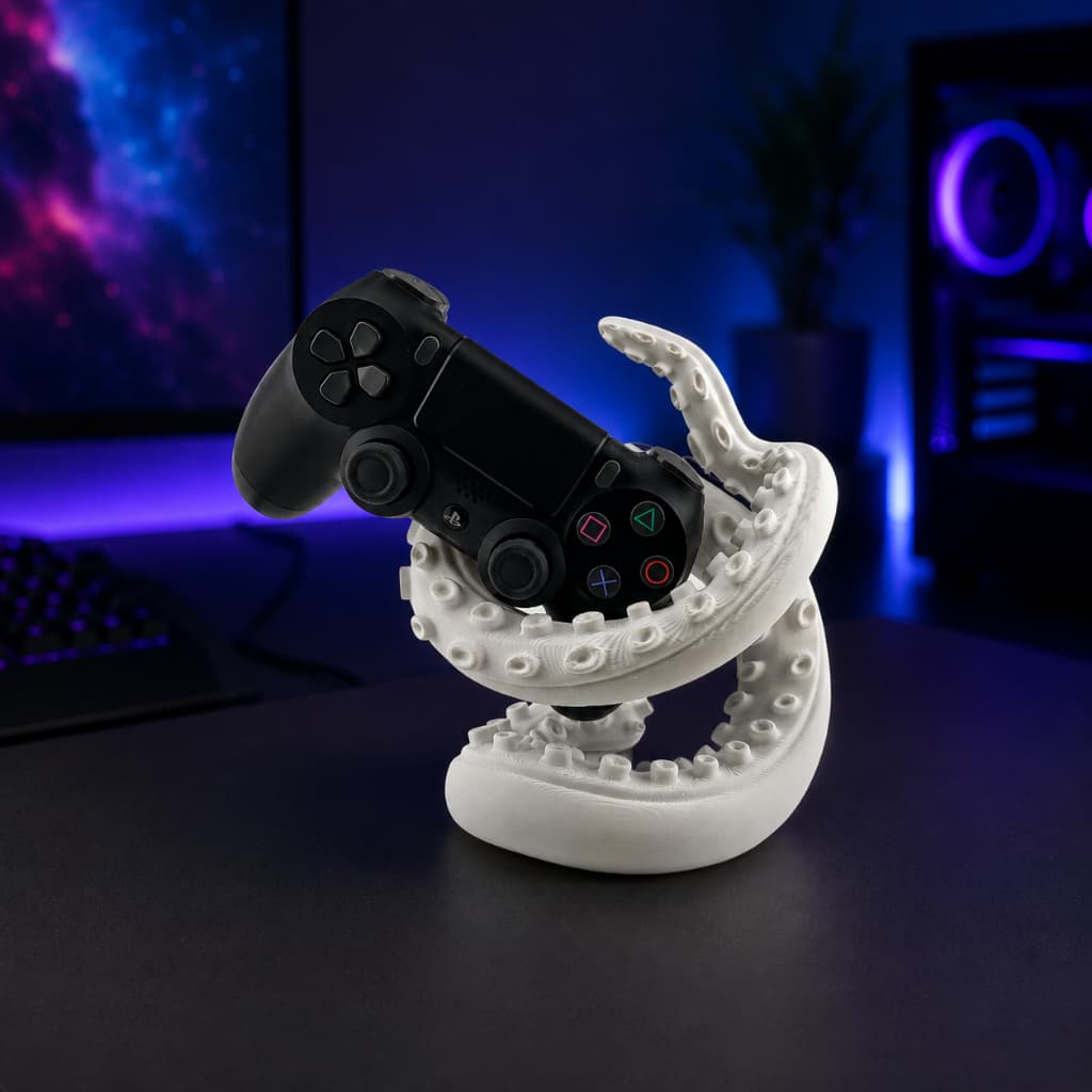 Suporte Tentáculo Gamer para Controle Xbox, PS4 e PS5 – Porta Controle Decorativo 3D