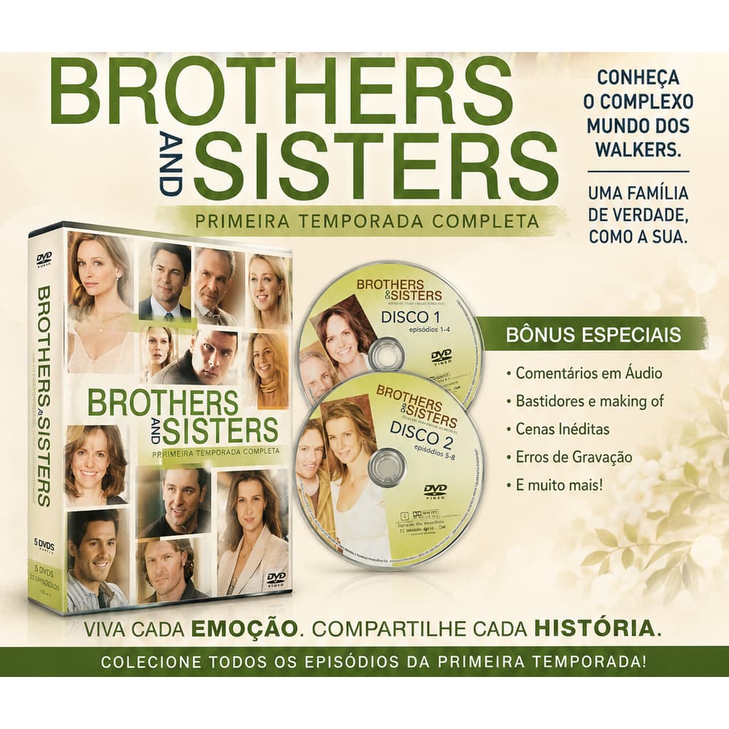 DVD: Brothers & Sisters (1.a temporada completa) bónus especiais: comentários em áudio (Dolby)