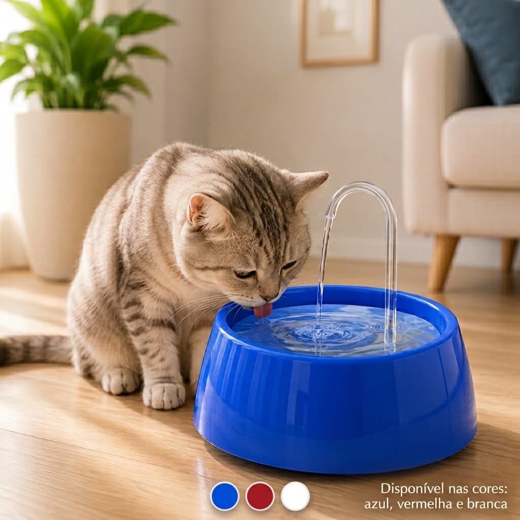 Bebedouro Fonte Automático para Gatos e Cães 1L Bivolt Little Dado Marca Mecpet