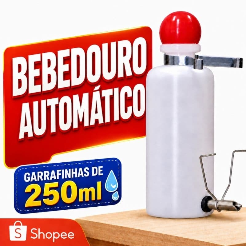 BEBEDOURO AUTOMÁTICO TIPO GARRAFINHA (250ml)