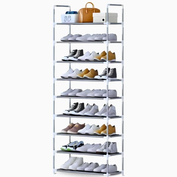 Sapateira Vertical Organizadora 9 Prateleiras Para Até 27 Pares De Sapatos Prático Quartos e Closet
