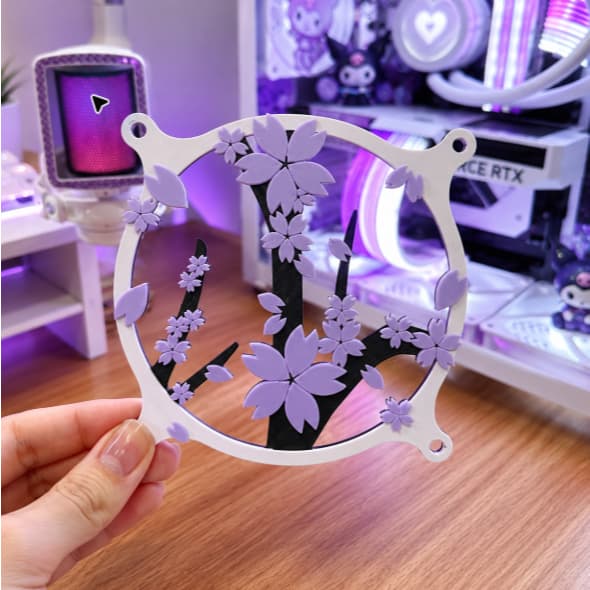 COVER FAN SAKURAS 120MM 240MM 360MM LILAS