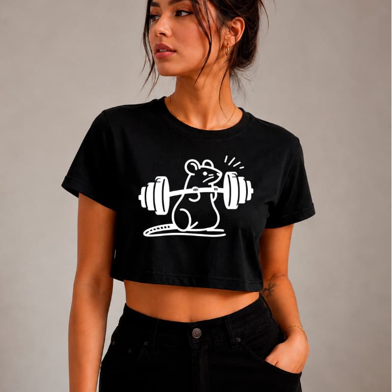 Cropped feminino rata de academia cropped algodao treino feminino preto envio rapido top algodao