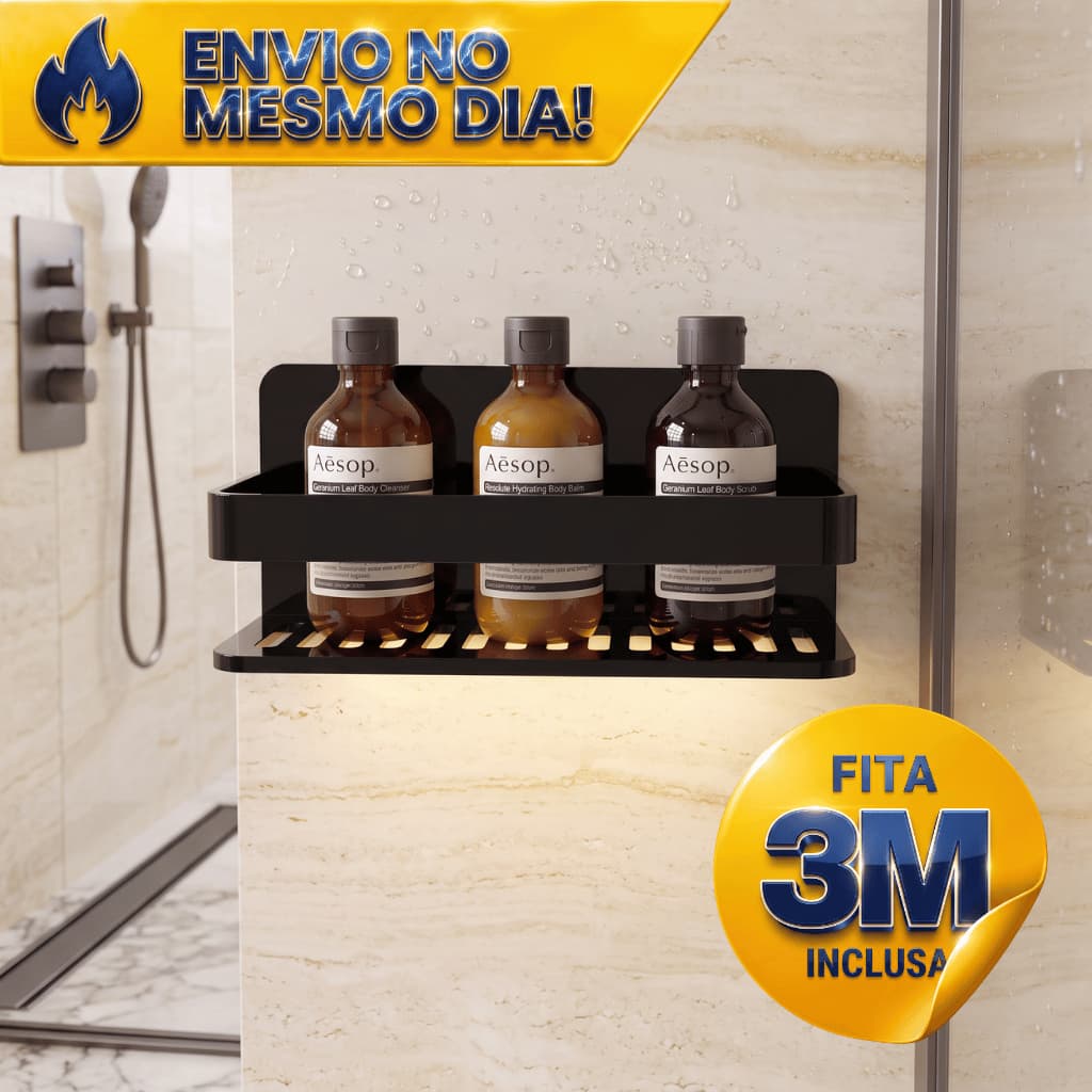 Suporte De Shampoo Organizador Alta qualidade Prateleiras De Banheiro Sem Furo Premium
