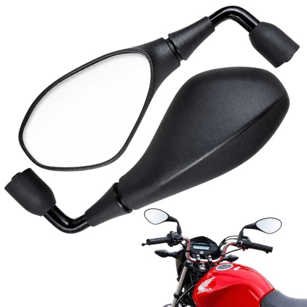 Retrovisor F800 Haste Curta Rebaixado Rosca Honda Cg Titan Fan Start