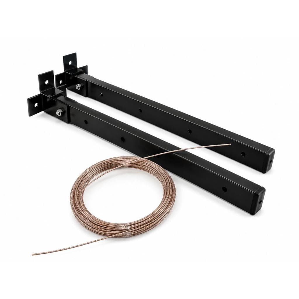 Varal Retrátil Articulável Dobrável 50cm com Corda LeDu Metais – Par com 4 Furos + Corda Reforçado