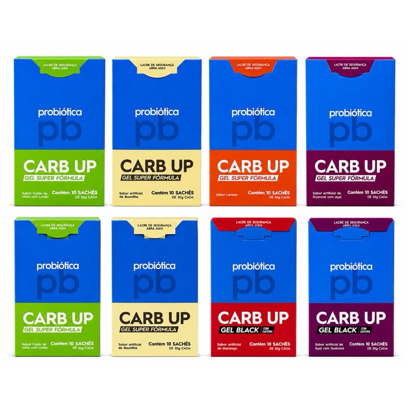 CARB UP PROBIÓTICA | GEL DE CARBOIDRATO | 10 SACHÊS