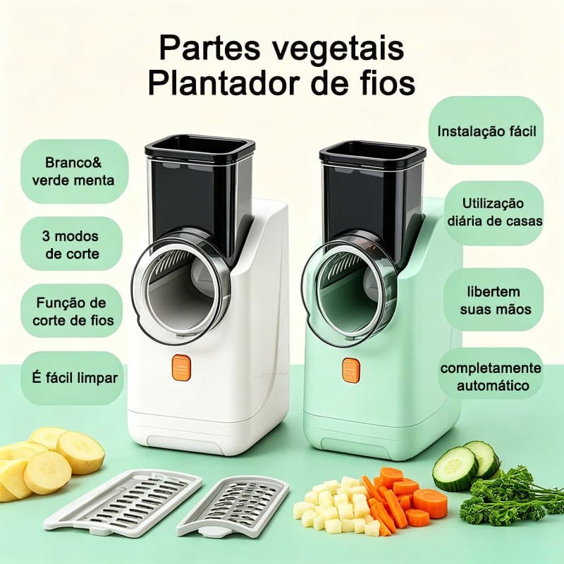 Cortador Ralador Fatiador de Legumes e Vegetais Multifuncional