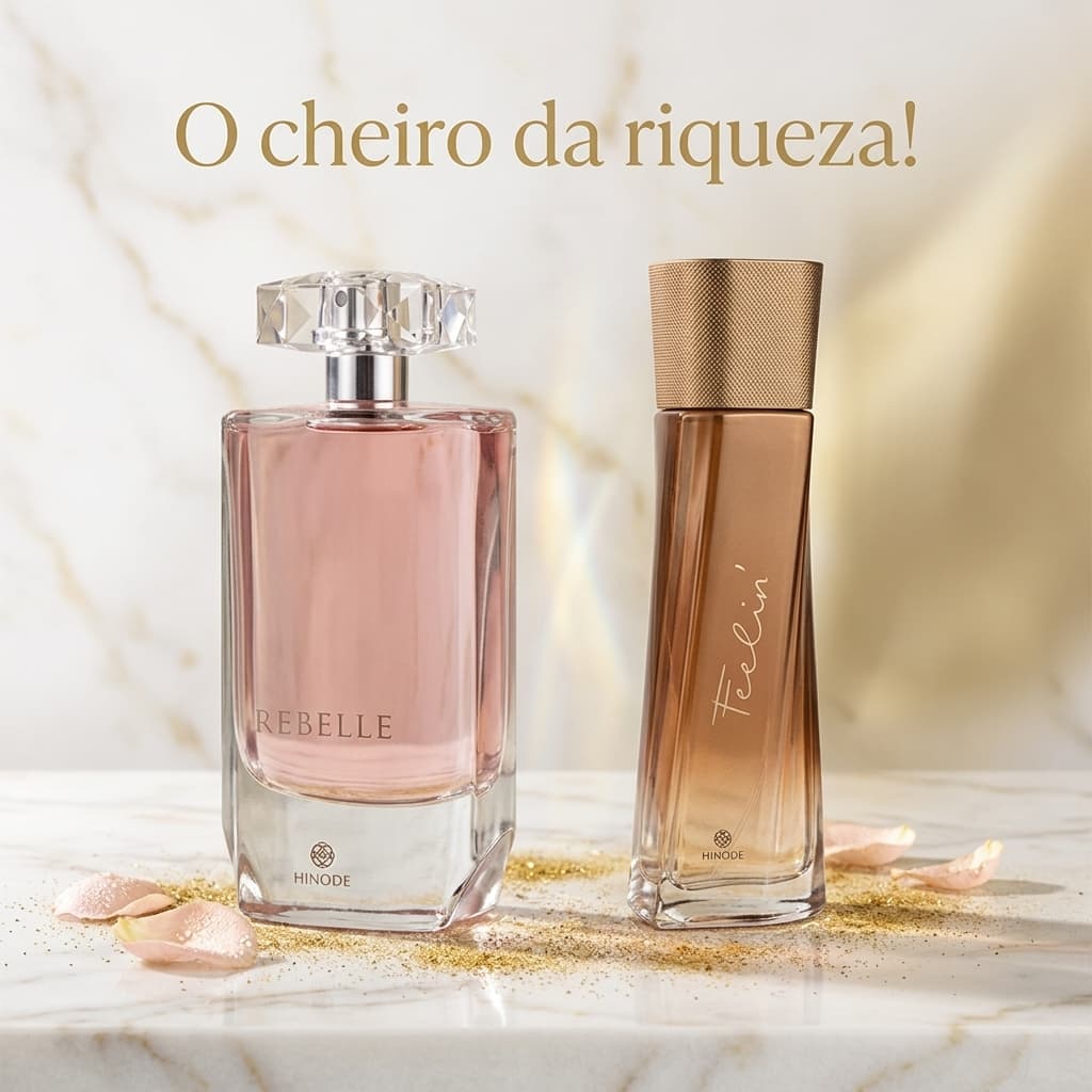 perfumes | O Cheiro da Riqueza feminina: Rebelle (75ml) + Feelin' For Her (100ml) - Hinode Original
