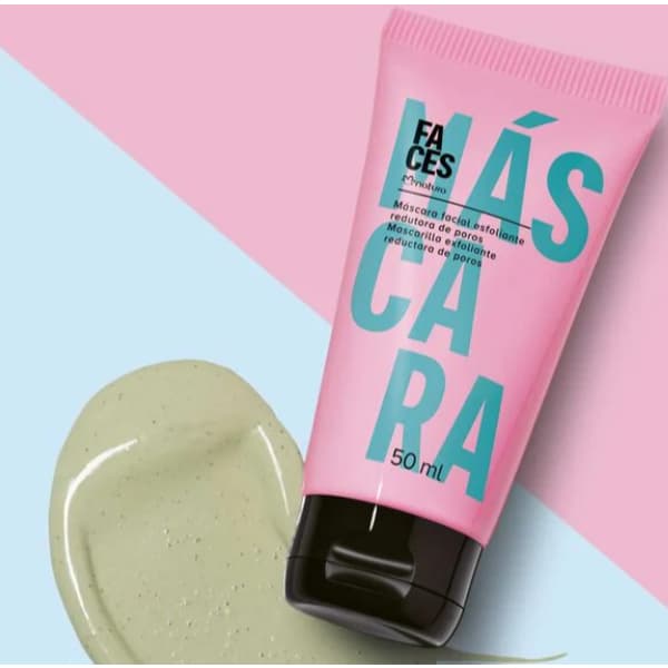 Máscara Facial Esfoliante Natura Faces 50ml - Reduz Oleosidade e Poros