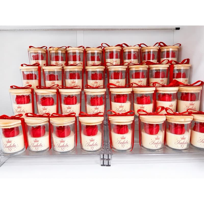 Kit com  5 e 10 Velas Decorativa Premium Rosa - lembrancinha de Luxo para Eventos, Aniversário, Aniversário e Casamento.