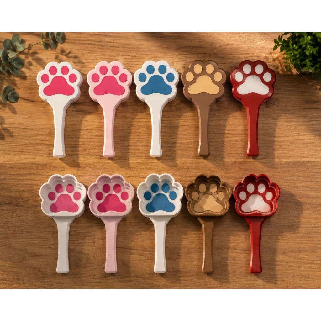 Dosador de Ração 100ml para Cães e Gatos | Medidor de Ração Pet | Copo Dosador com Patinha