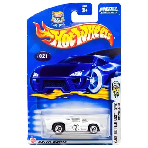 Hot Wheels First Editions 1:64 Diecast Chaparral 2D Car 2003 Branco
