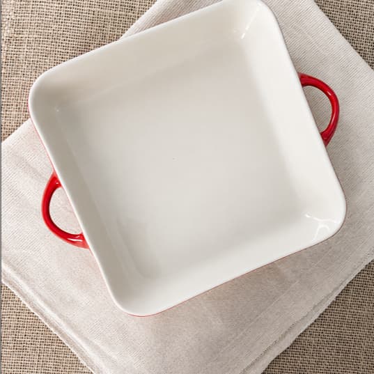 Assadeira de porcelada quadrada - cor lisa - Danny Home | Assadeira em porcelana | Mesa posta | Louças