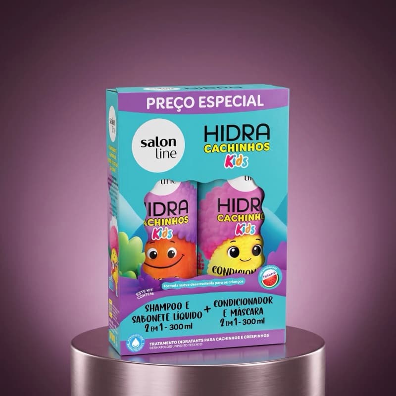 Kit Shampoo e Condicionador Hidra Kids Cachinhos 300ml