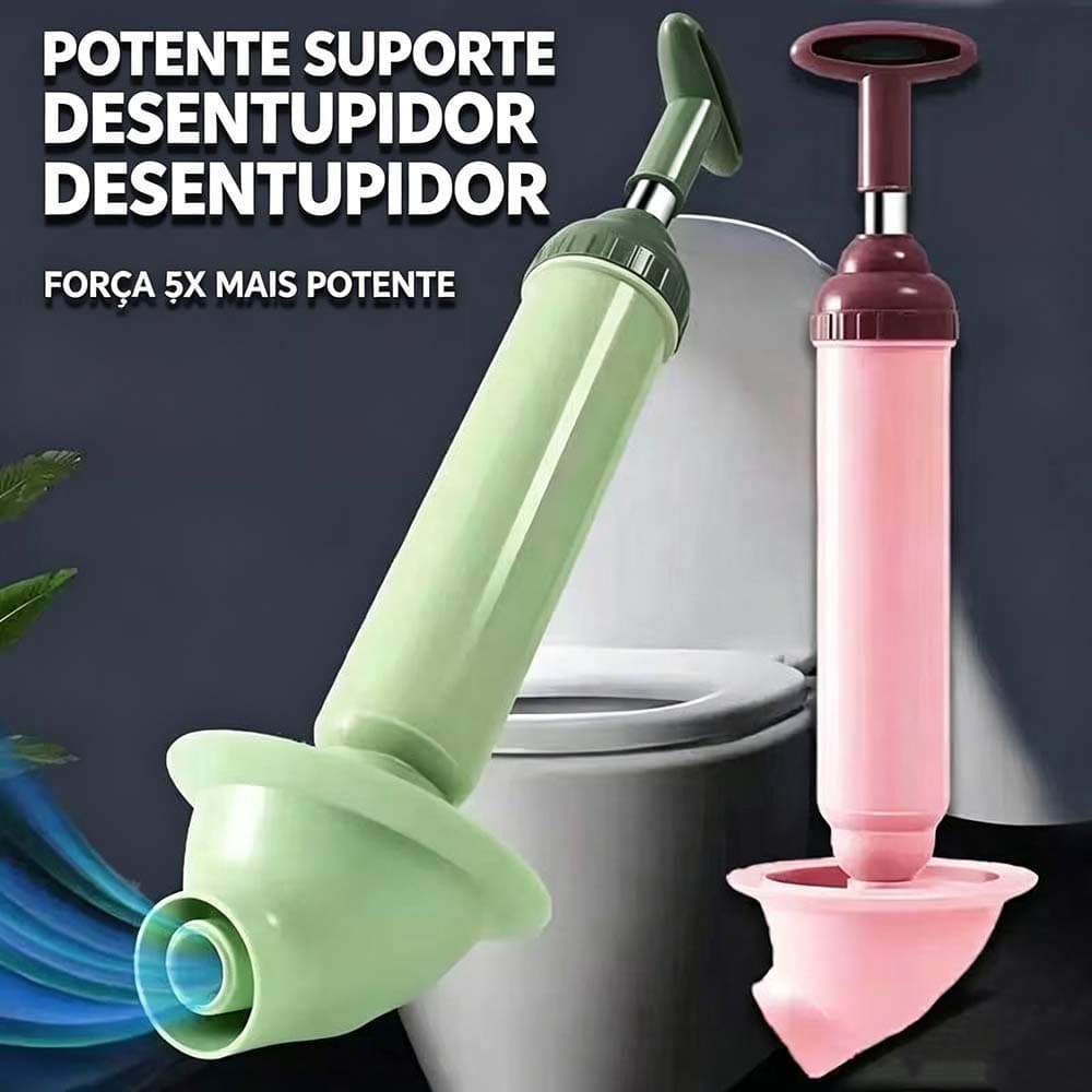 Desentupidor de Vaso Pia Sanitários Alta Pressão Com Borracha Tipo Bomba de Sucção