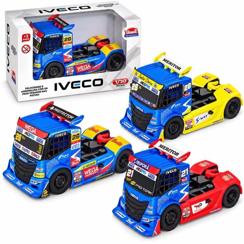 Caminhão de Corrida Copa Truck Brinquedo Miniatura Iveco Escala 1/30