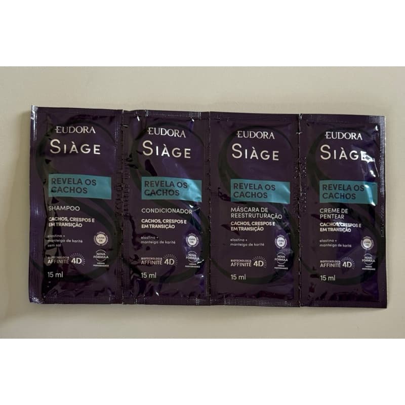 Conjunto Sachet Siage Revela os Cachos Sh/Cond/Masc/Cpp 4X15ml