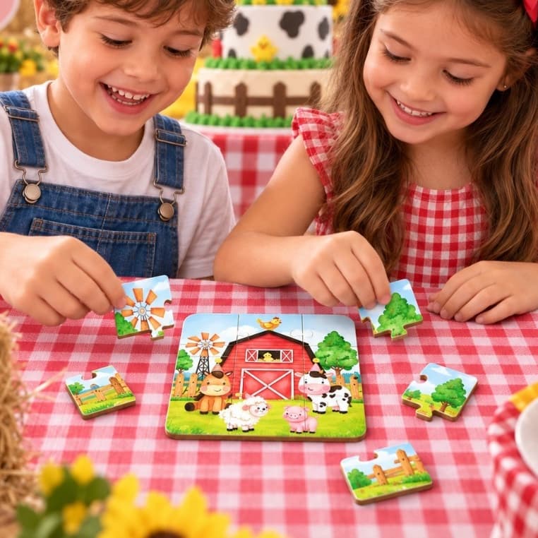 Kit 10 Quebra Cabeça em MDF 9 Peças Personalizado Jogo Educativo