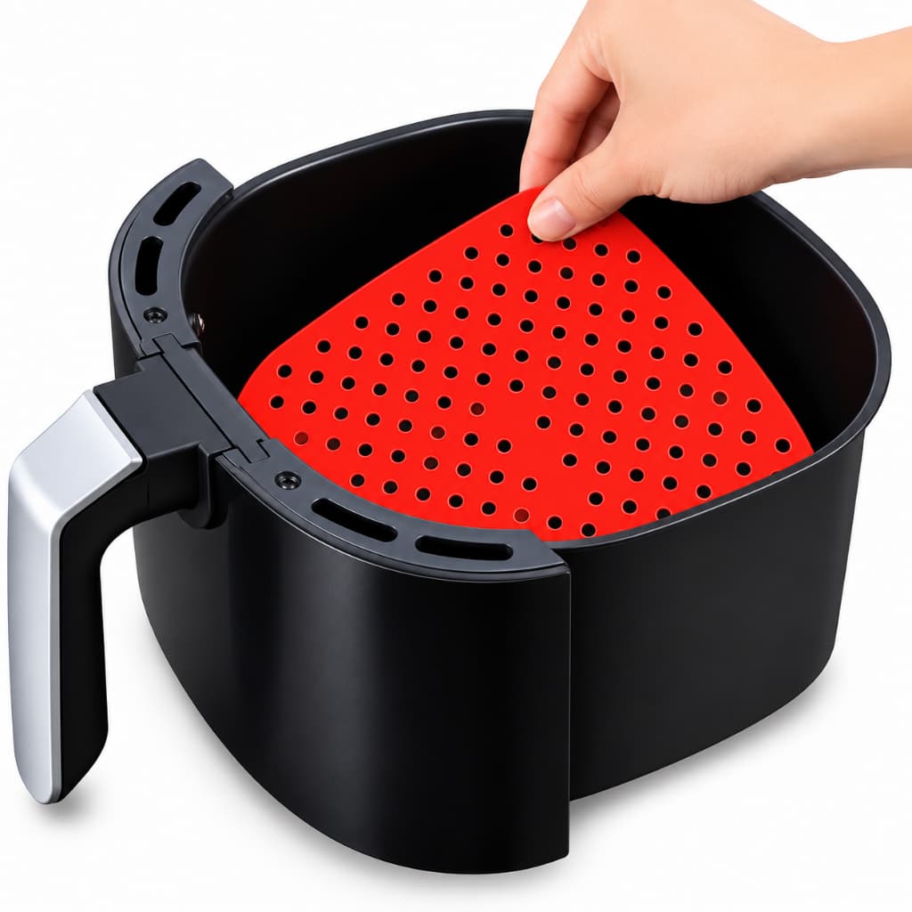 Forro Antiaderente Quadrado Home e More Para Air Fryer 19cm Fritadeira Elétrica Multiuso Universal