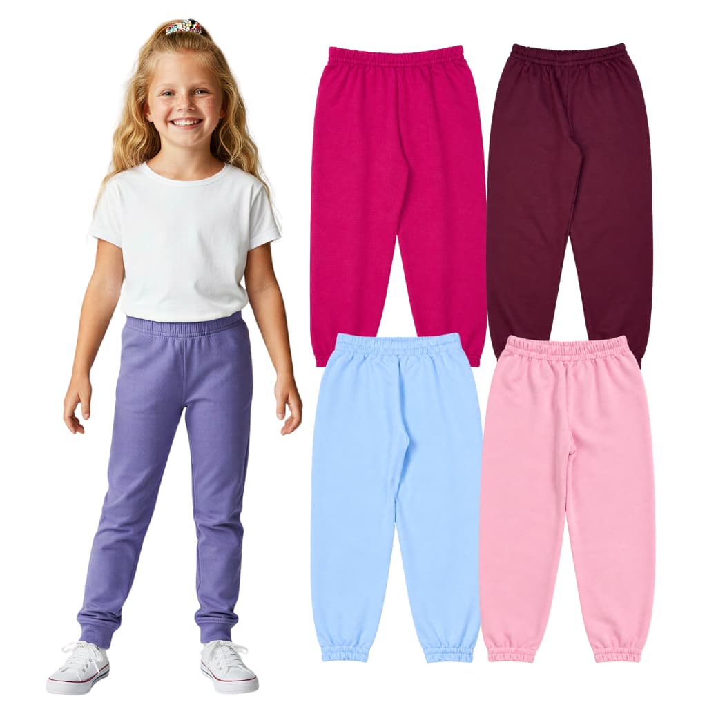 Kit 2 ou 3 Calça Moletom Infantil Menina Sortidas Meia Estação Feminina Escolar Confortável