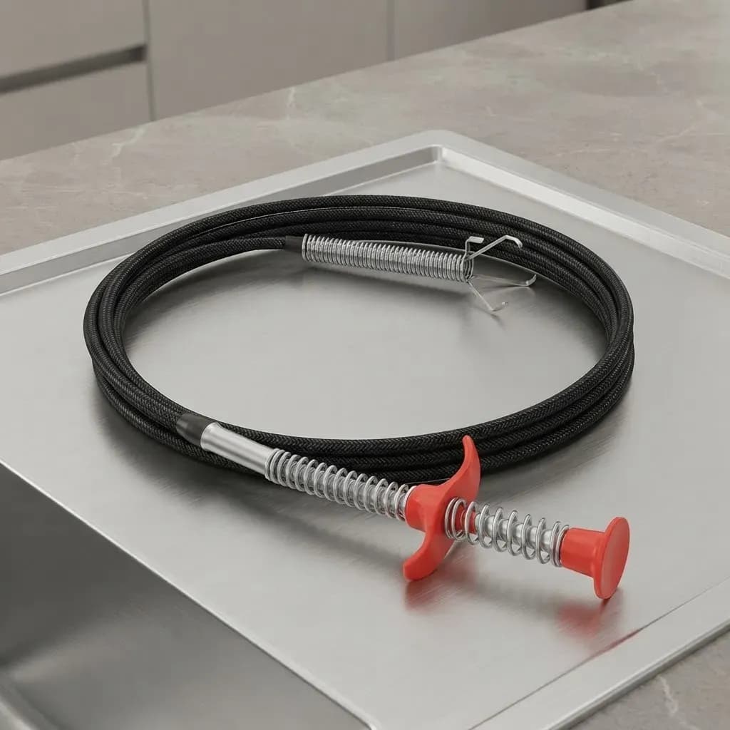 Garra Desentupidora Manual Flexível para Pia e Ralo, Removedor de Cabelos e Sujeiras com 4 Garras Retráteis 86,5 cm