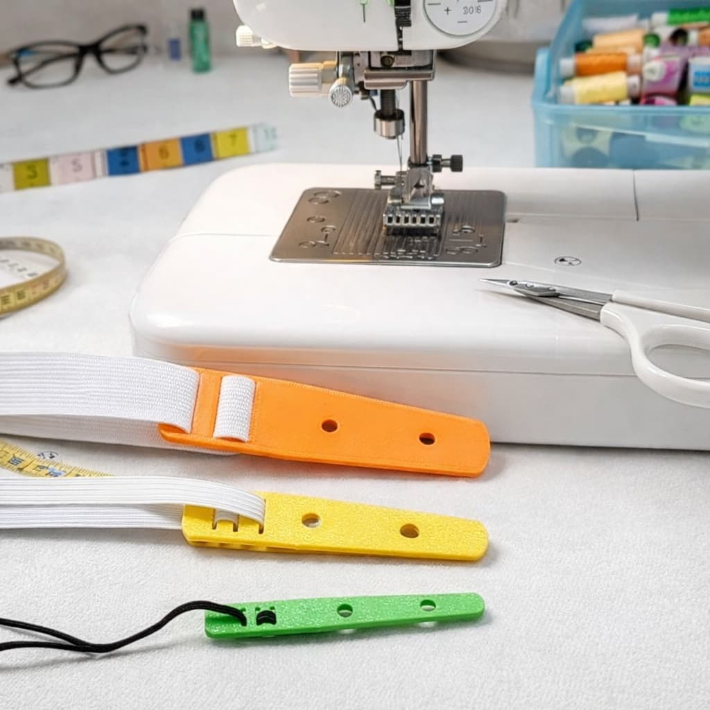 Kit passador de elastico e cordão em 3 tamanhos para costura e costureiras
