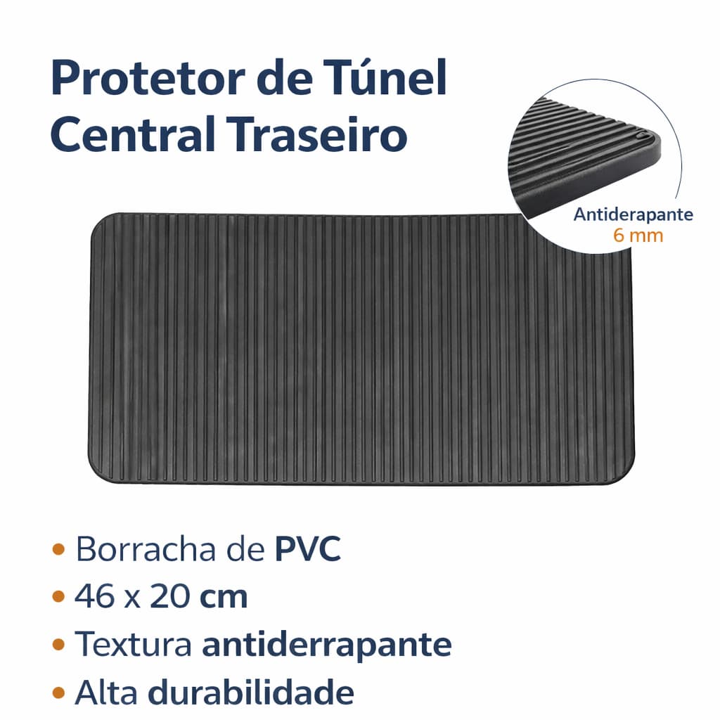 Tapete Túnel Automotivo PVC Emborrachado Universal Antiderrapante