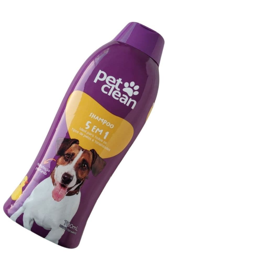 Shampoo 5x1 Pet Clean 700ml Cães Cachorros Pet