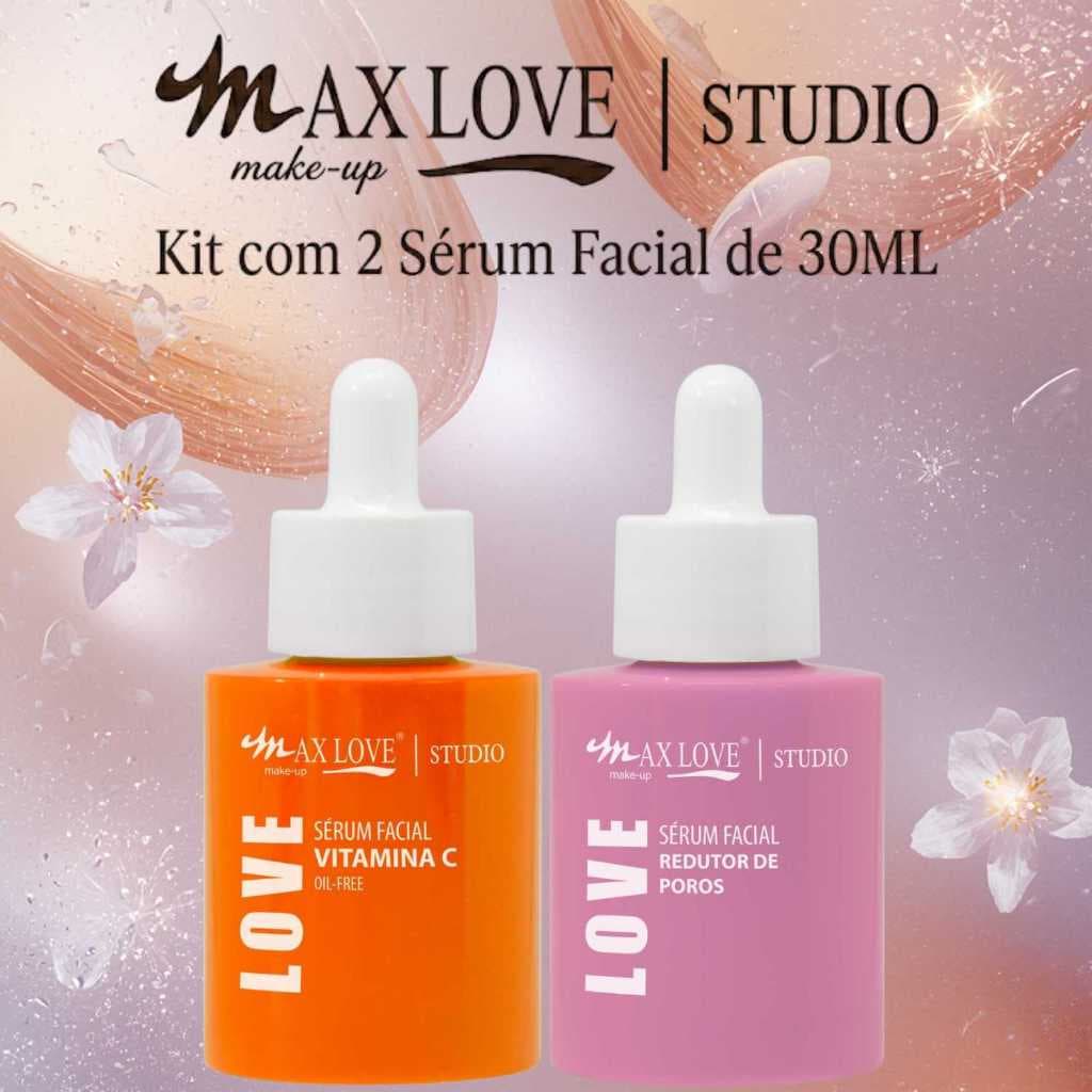 Kit 2 Sérum 30ml - Vitamina C, Redutor de Poros - Max Love