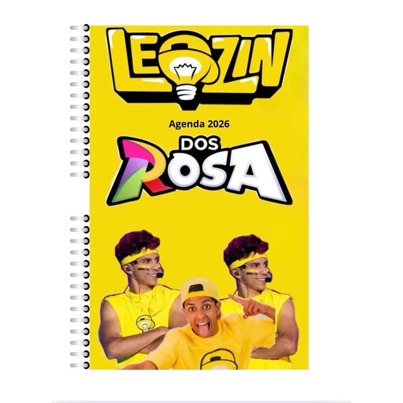 Agenda Dos Rosa /caderno 2026 Leozin capa dura