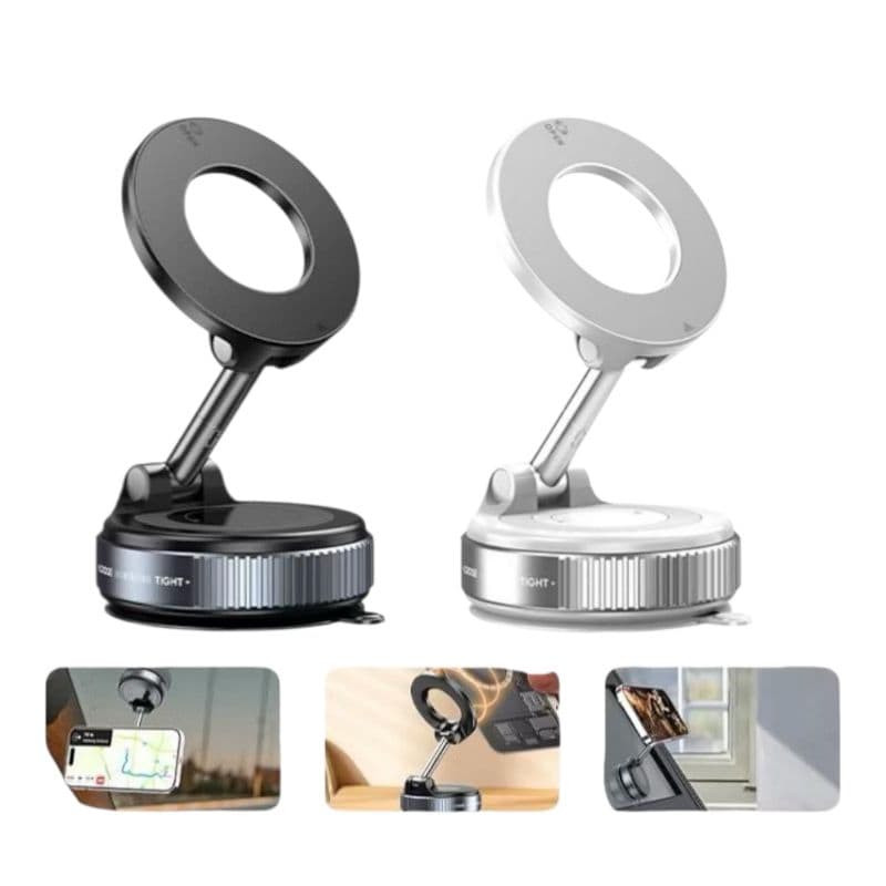 360°Suporte dobrável para celular Suporte magnético de adsorção de carro a vácuo dupla face Promoção