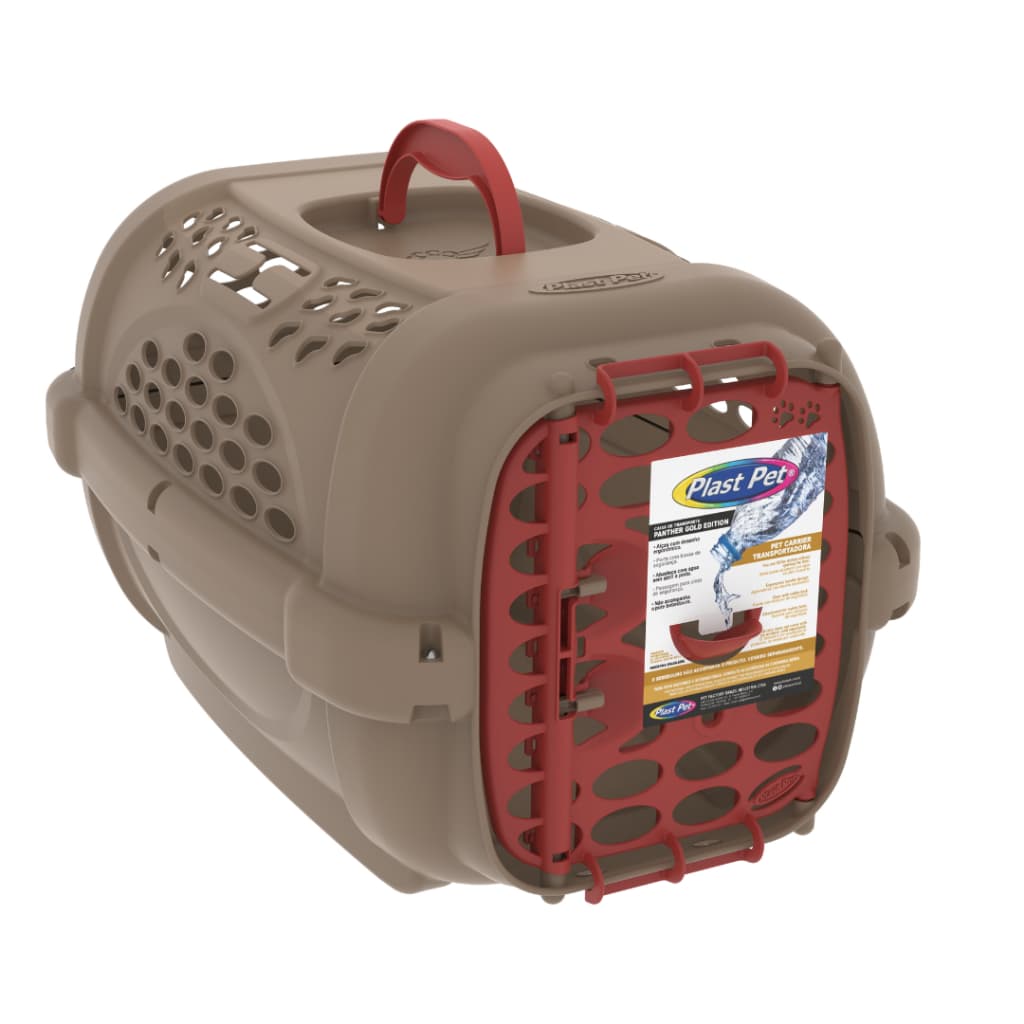 Caixa transporte para cães e gatos n.2 Plast Pet Panhter Gold