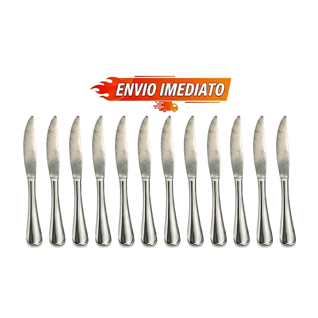 Kit 12 Facas para Churrasco Inox Frevo – Linha Galo (22 cm)