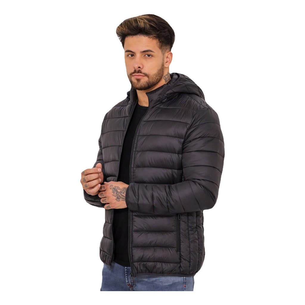 Jaqueta Puffer Bobojaco Com Pelo Masculina Impermeável Inverno Quente