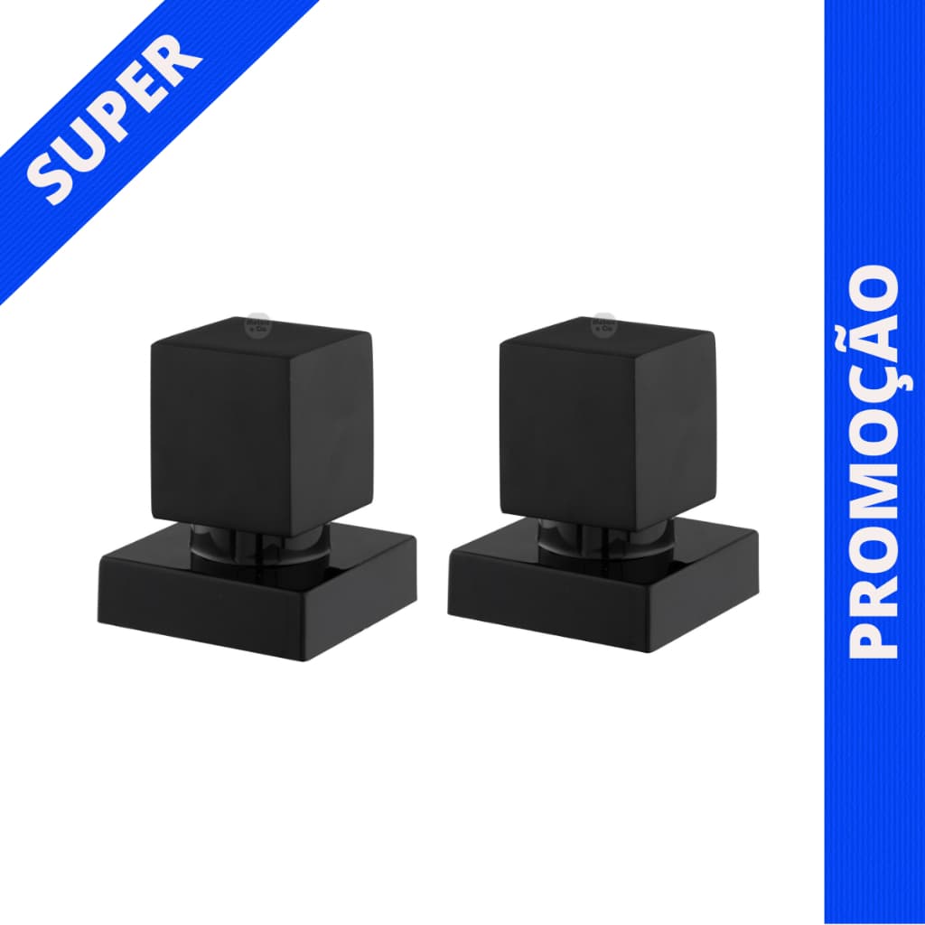 Acabamento Para Registro Quadrado Padrão Deca Preto 1/2 a 3/4 16 estrias