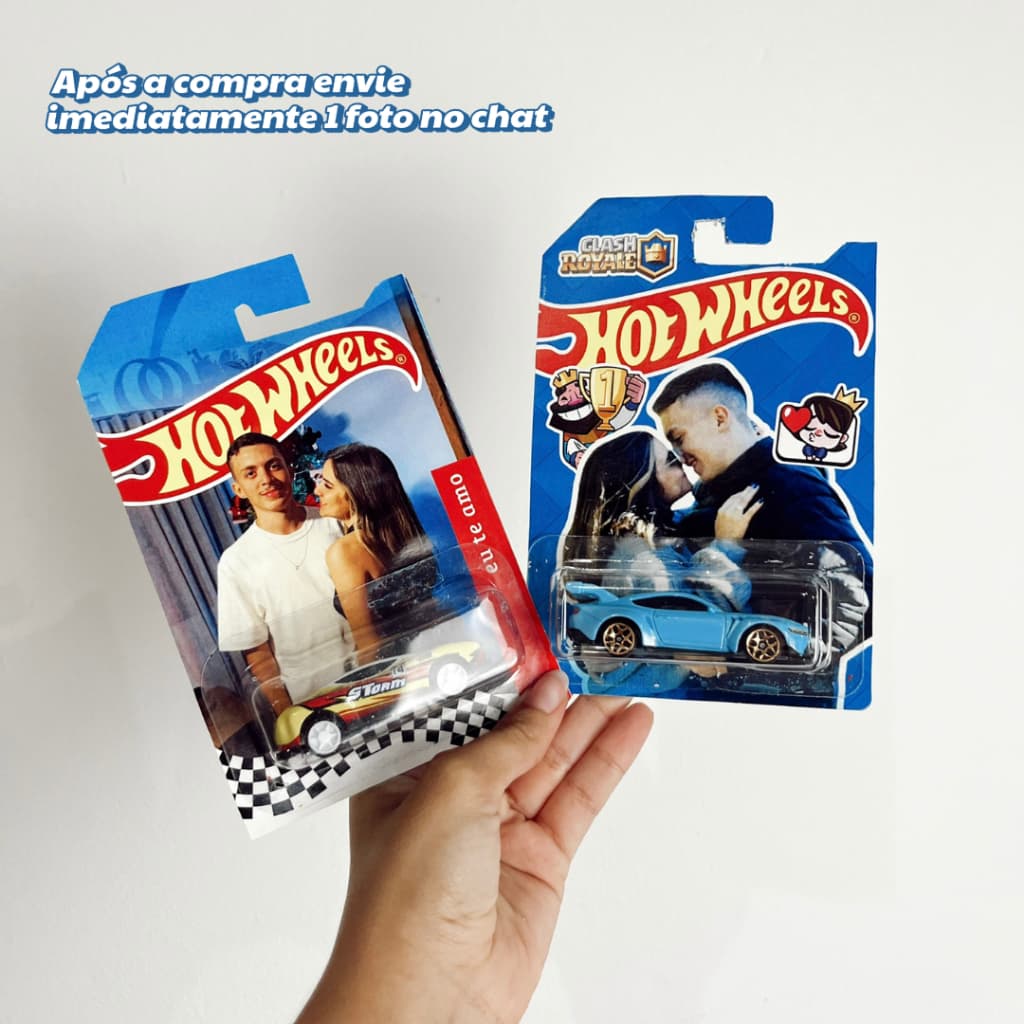 Carrinho Hot Wheels Personalizado com Foto Namorados Presente Aniversário