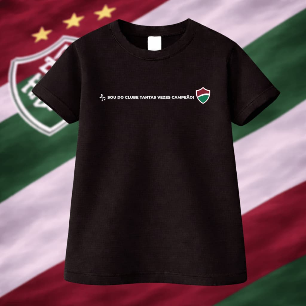 Blusa T-shirt Camiseta Look Torcedor Fluminense Algodão