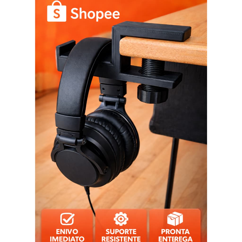 Suporte Fone para mesa Mesa Gamer Acessório